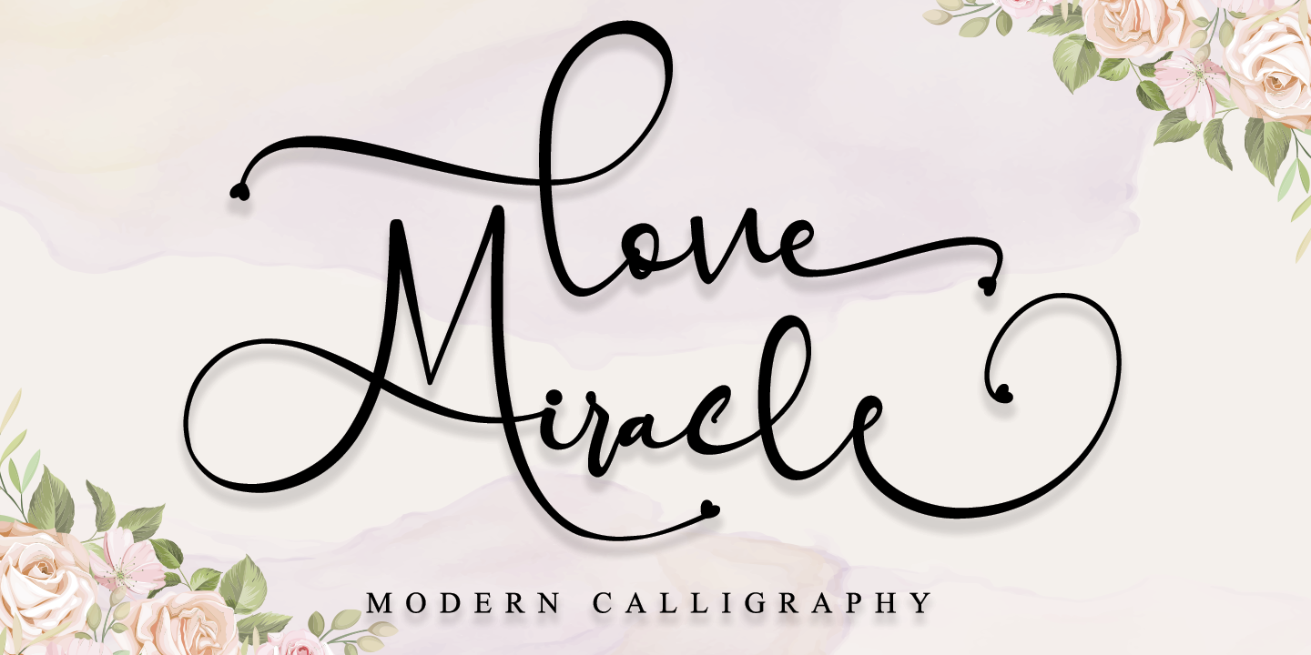 Пример шрифта Love Miracle